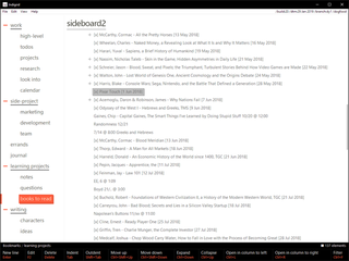 Indigrid's sidebar appears to the left and can be toggled on and off